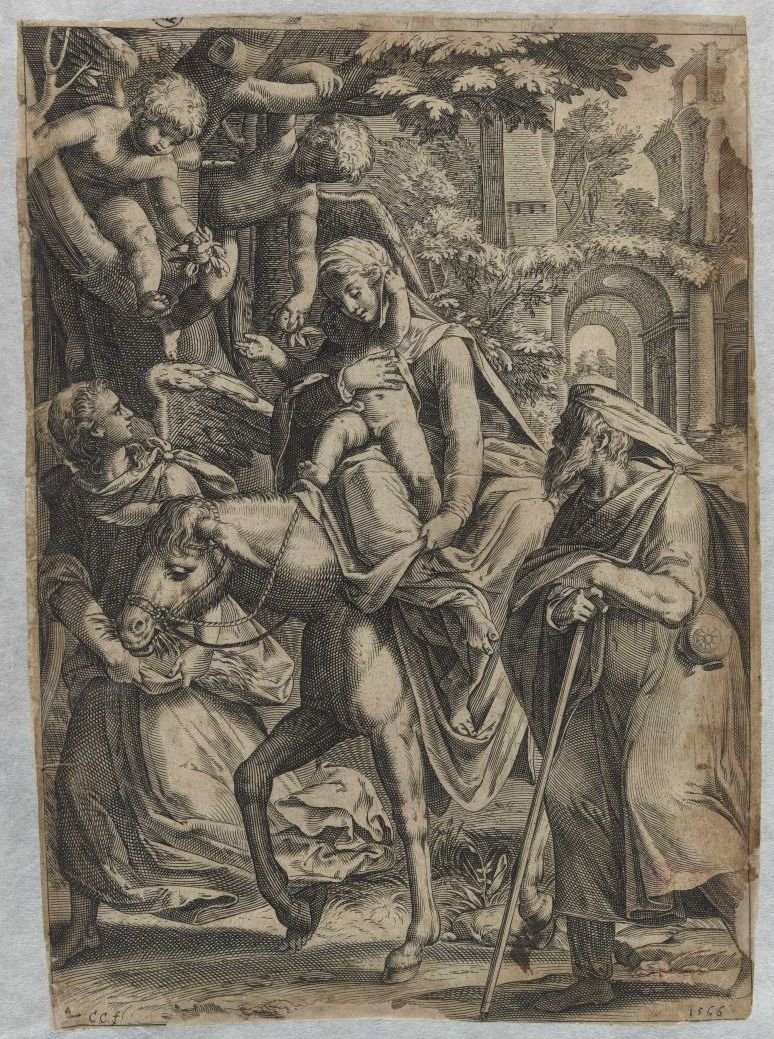 The Flight into Egypt by Cornelis Cort