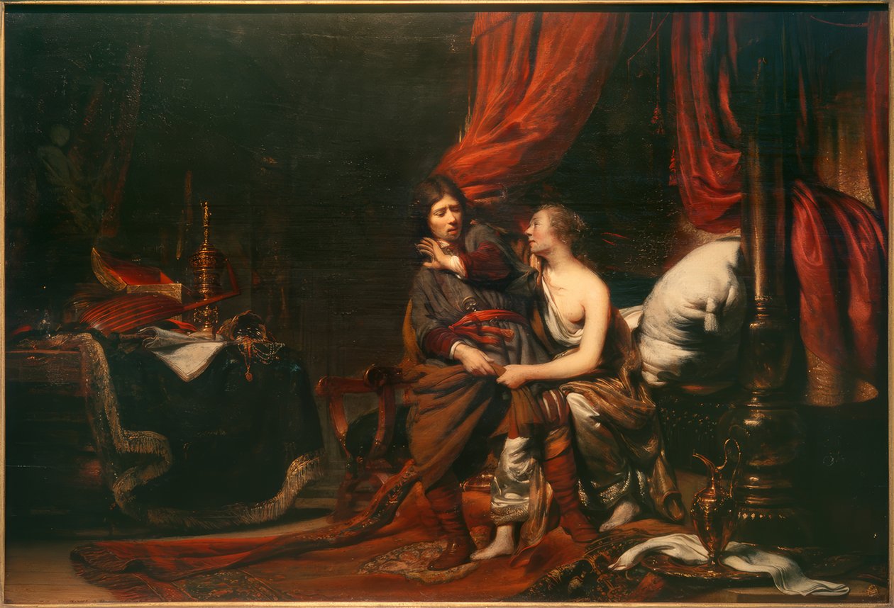 Joseph and Potiphar by Cornelis Bisschop