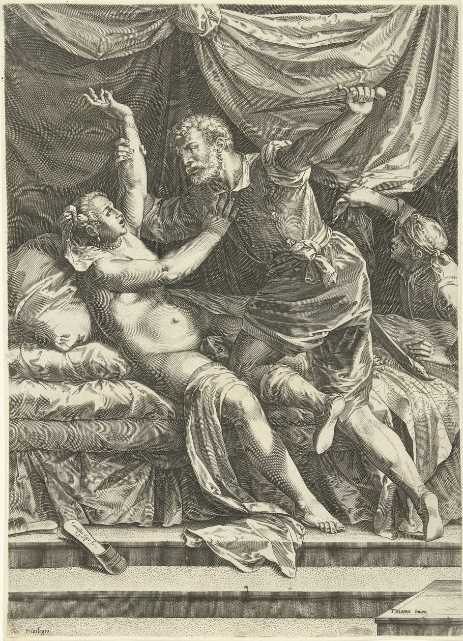 Lucretia and Sextus by Cornelis Cort