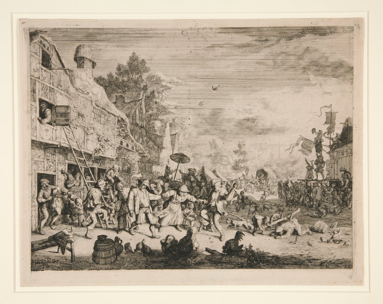 The Village Fair by Cornelis Dusart