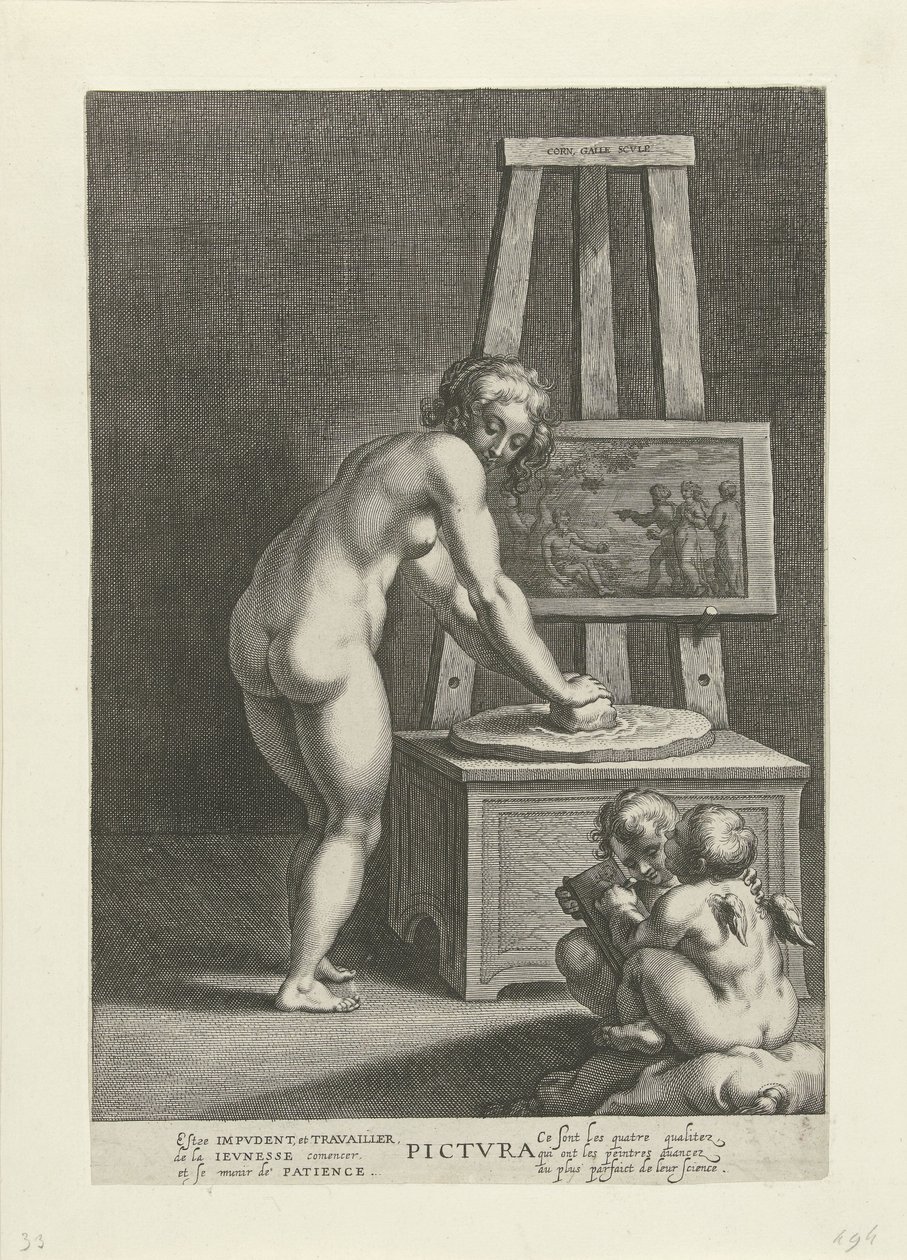 Pictura (The Art of Painting) by Cornelis Galle (I)