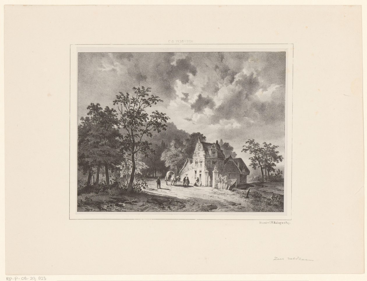 House in Landscape by Cornelis Gerrit Verburgh