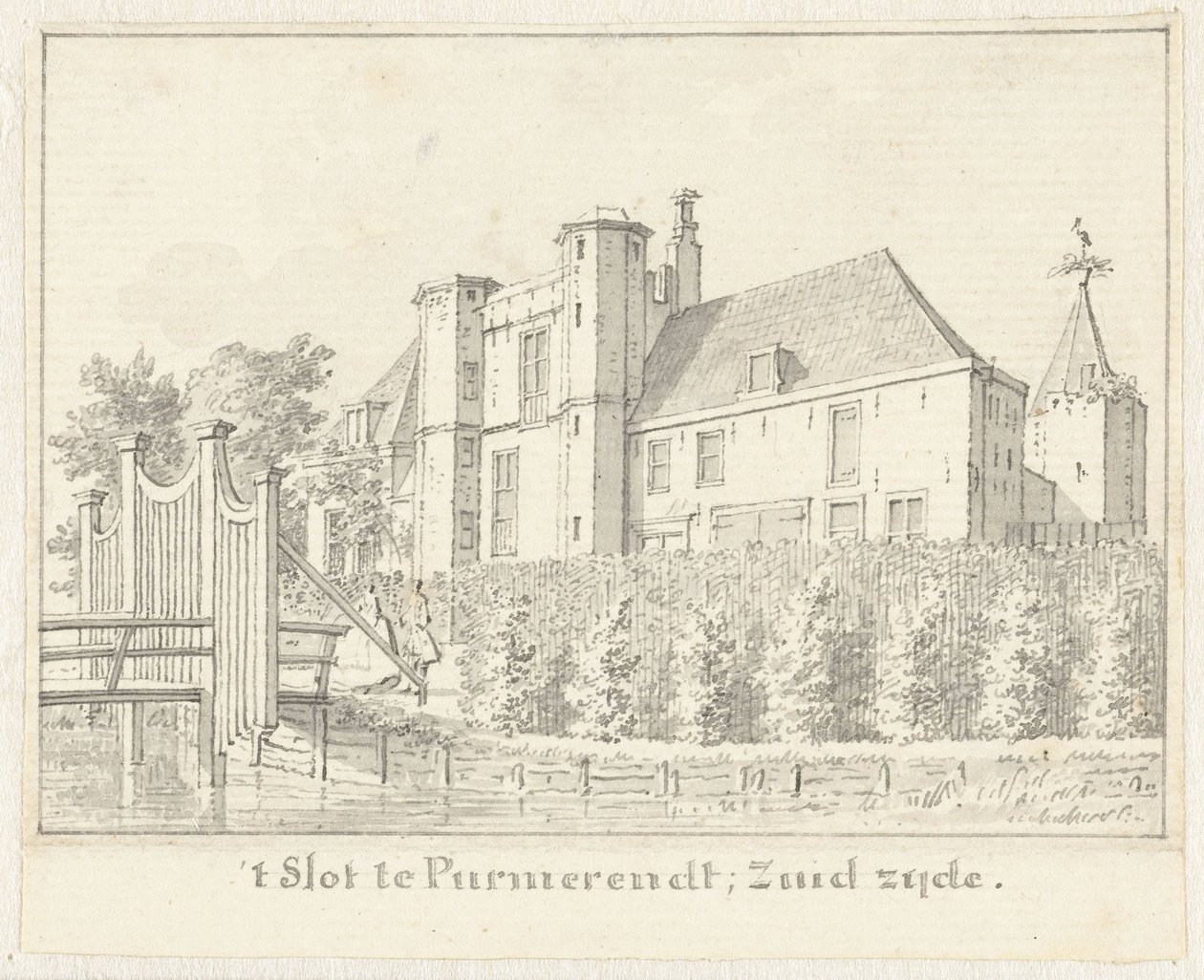 The Castle at Purmerend by Cornelis Pronk