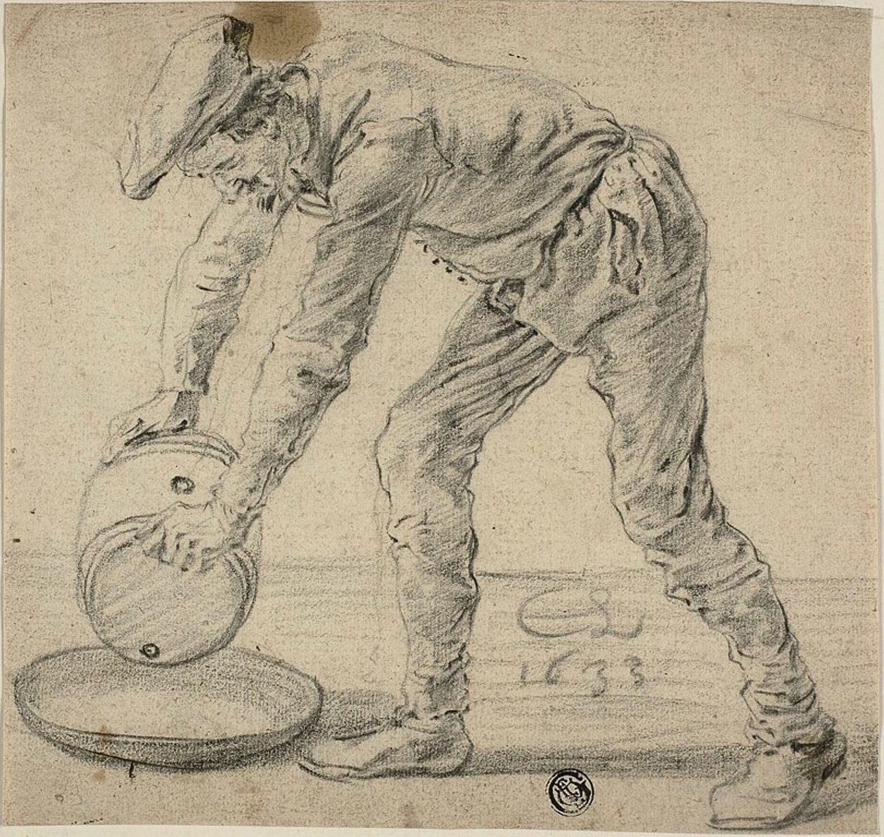 Man with a Keg by Cornelis Saftleven