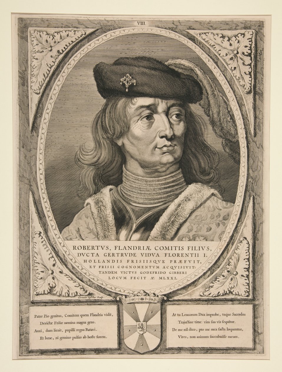 Robertus, Son of the Count of Flanders by Cornelis Visscher
