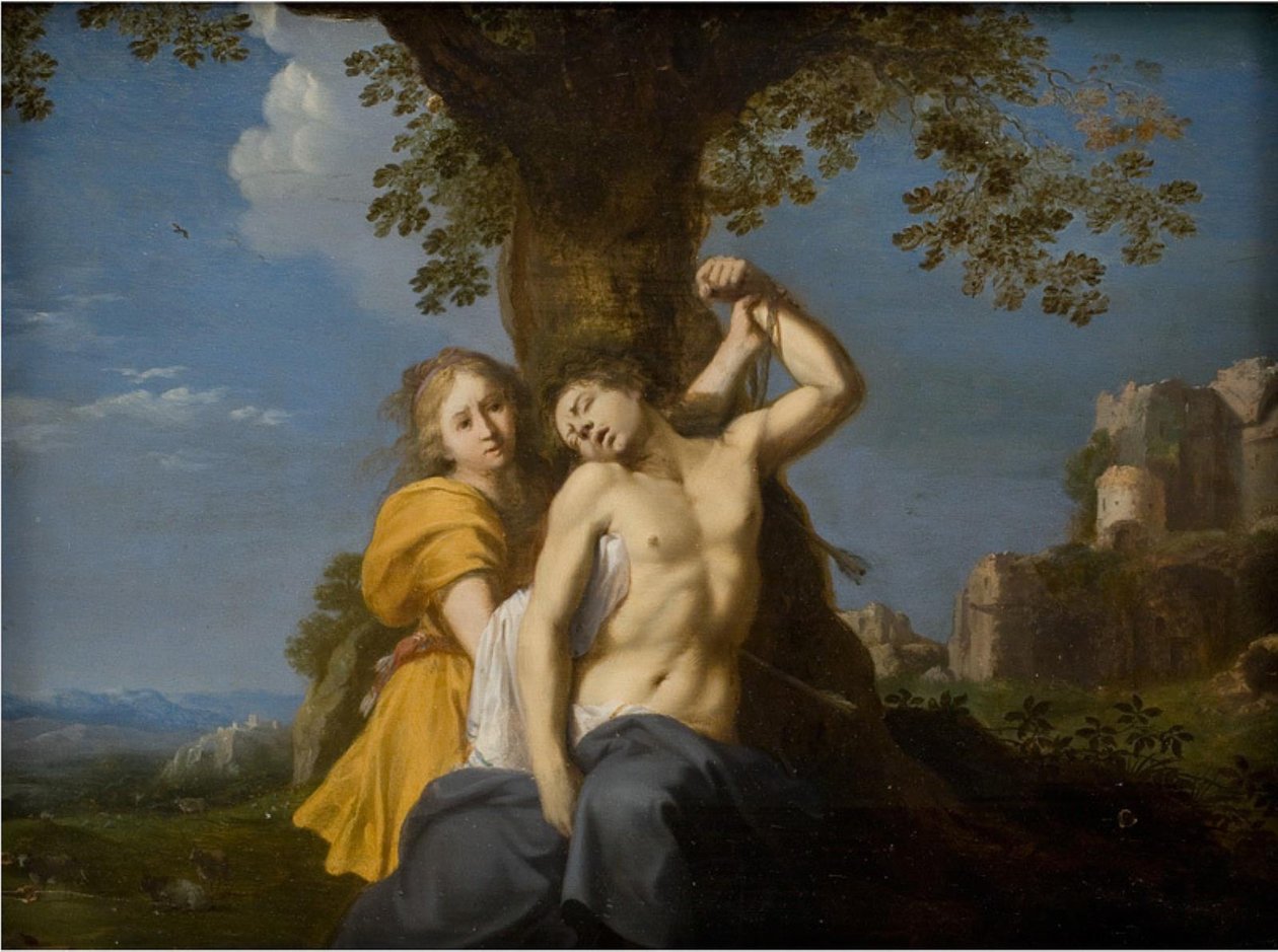 St Sebastian by Cornelis van Poelenburch