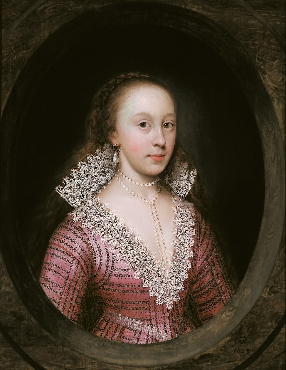 A Lady, Thought to be Catherine Fenn by Cornelius I Johnson