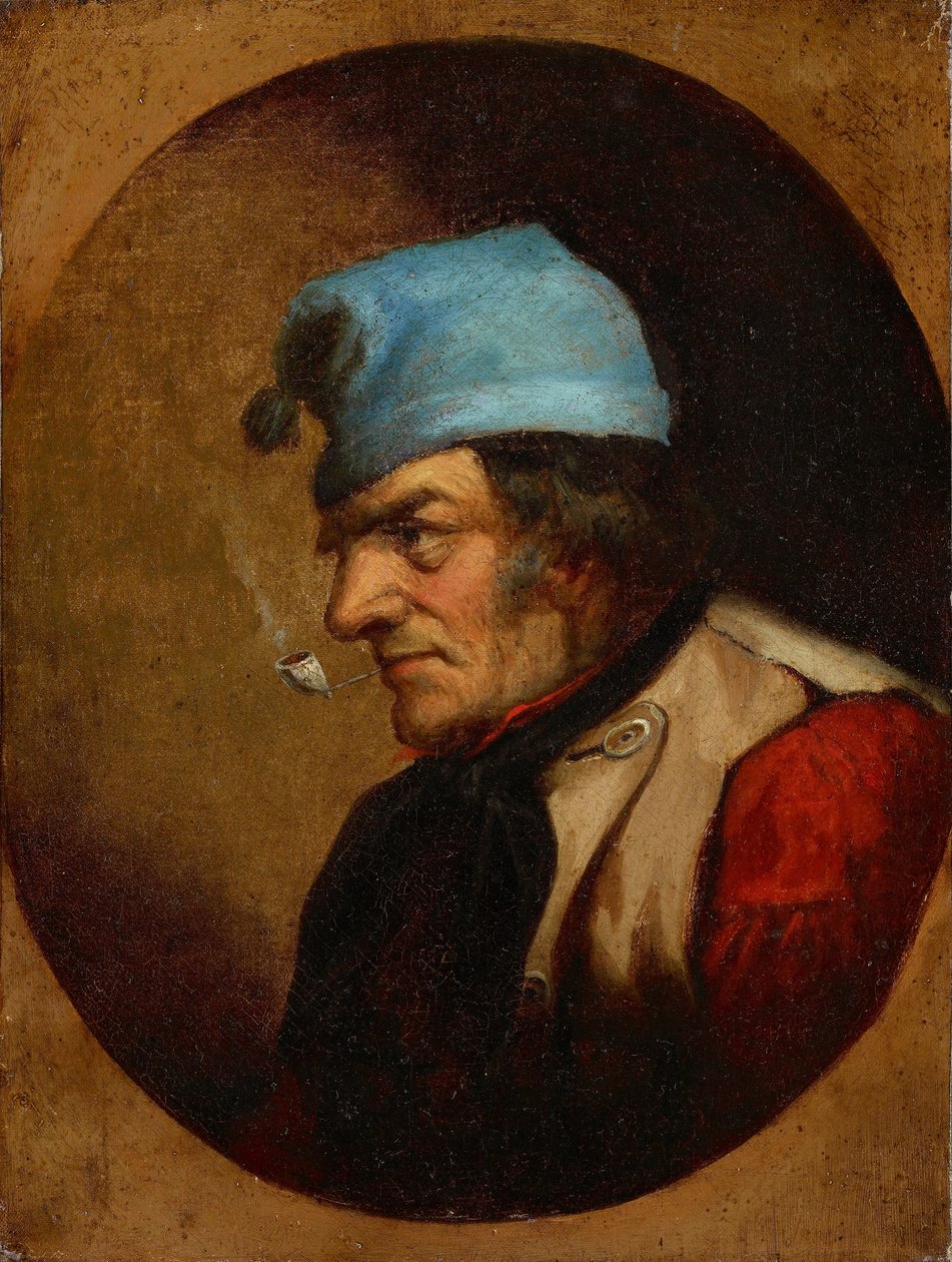 Habitant with Blue Tuque and Pipe by Cornelius Krieghoff