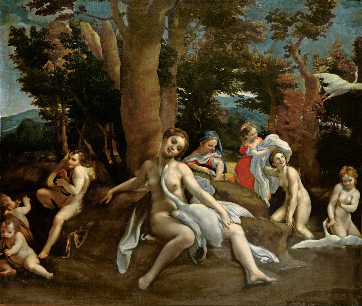 Leda and the Swan by Antonio da Correggio