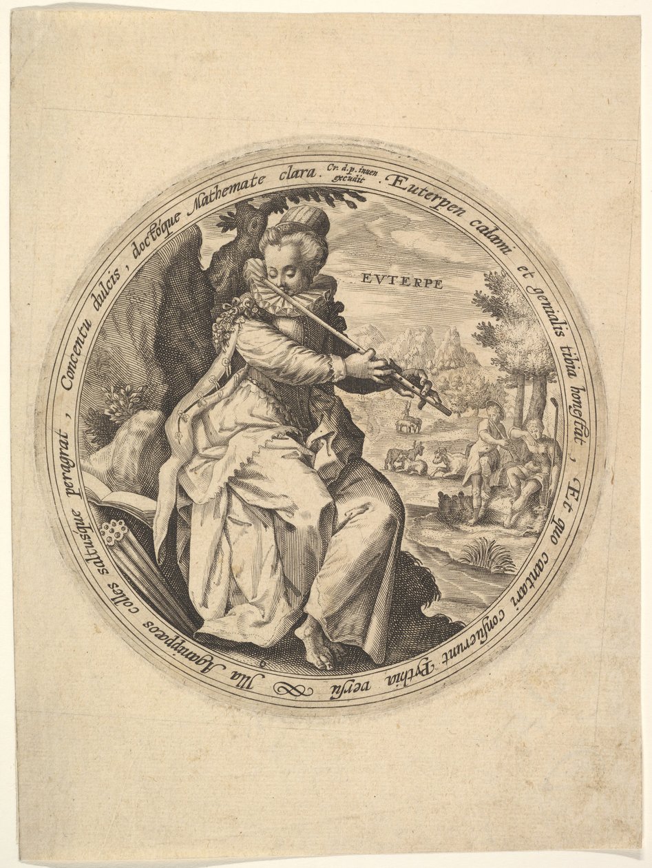 Euterpe, from The Muses by Crispijn de Passe I