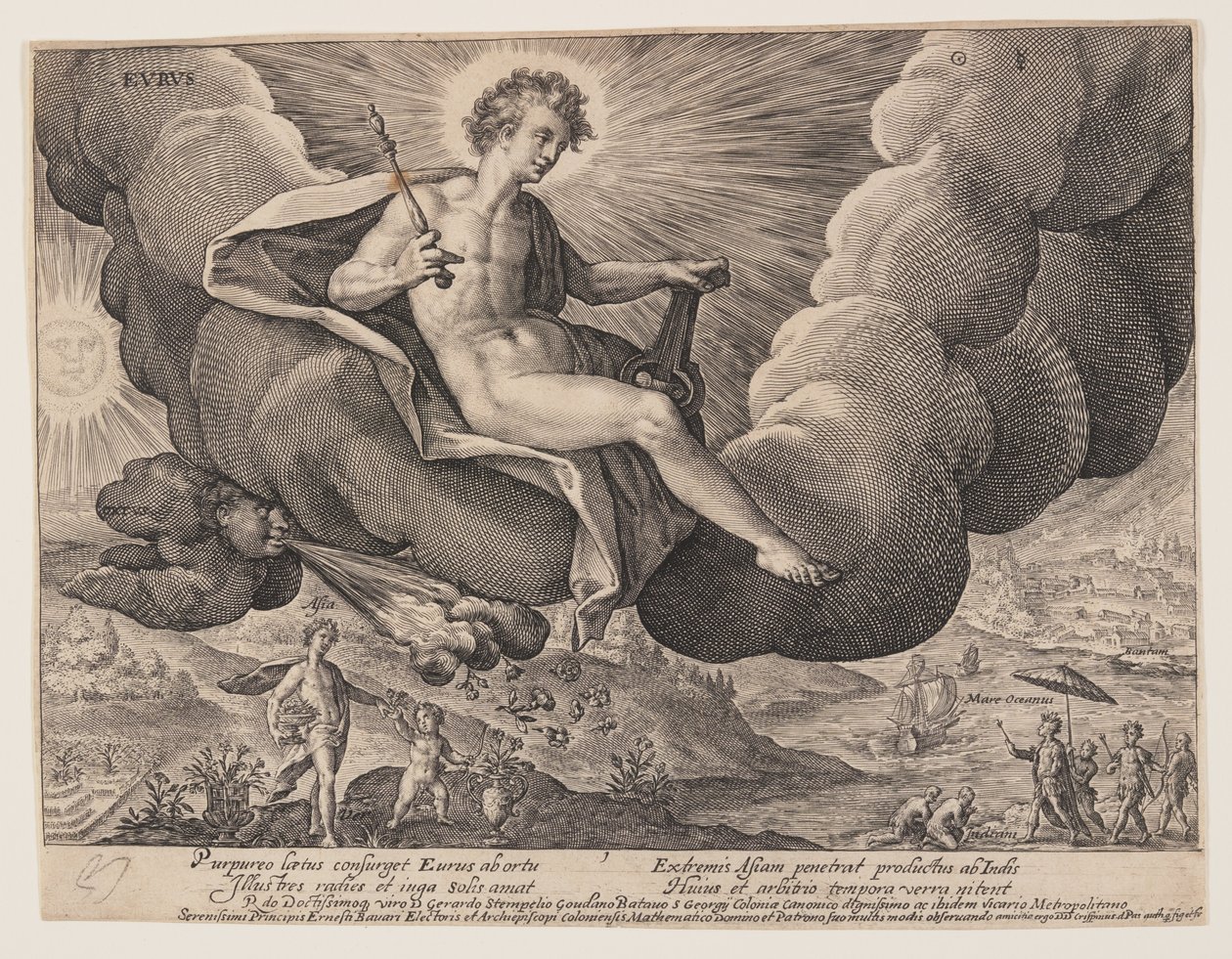 Eurus, from The Winds by Crispijn van de Passe I