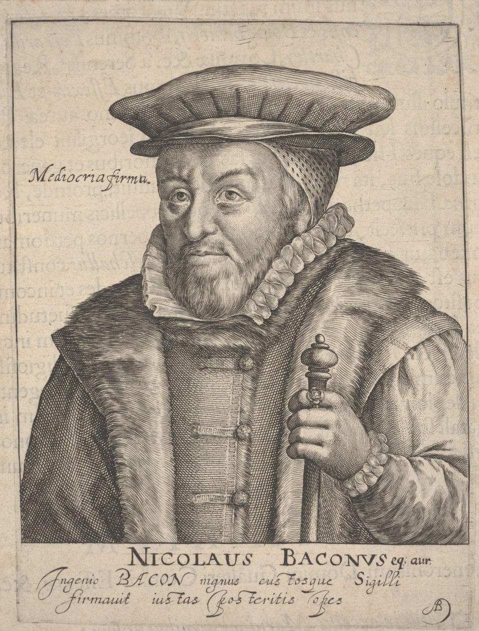 Nicholas Bacon by Crispin I de Passe