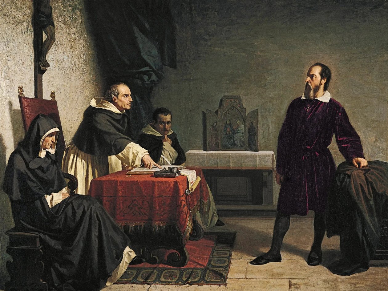 Galileo Facing the Roman Inquisition by Cristiano Banti