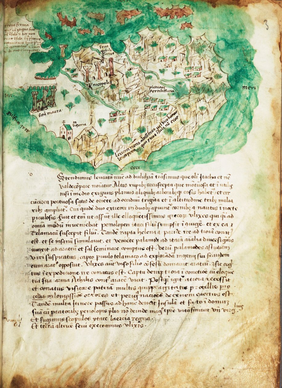 Chart of Paxos, c.1420 by Cristoforo Buondelmonti
