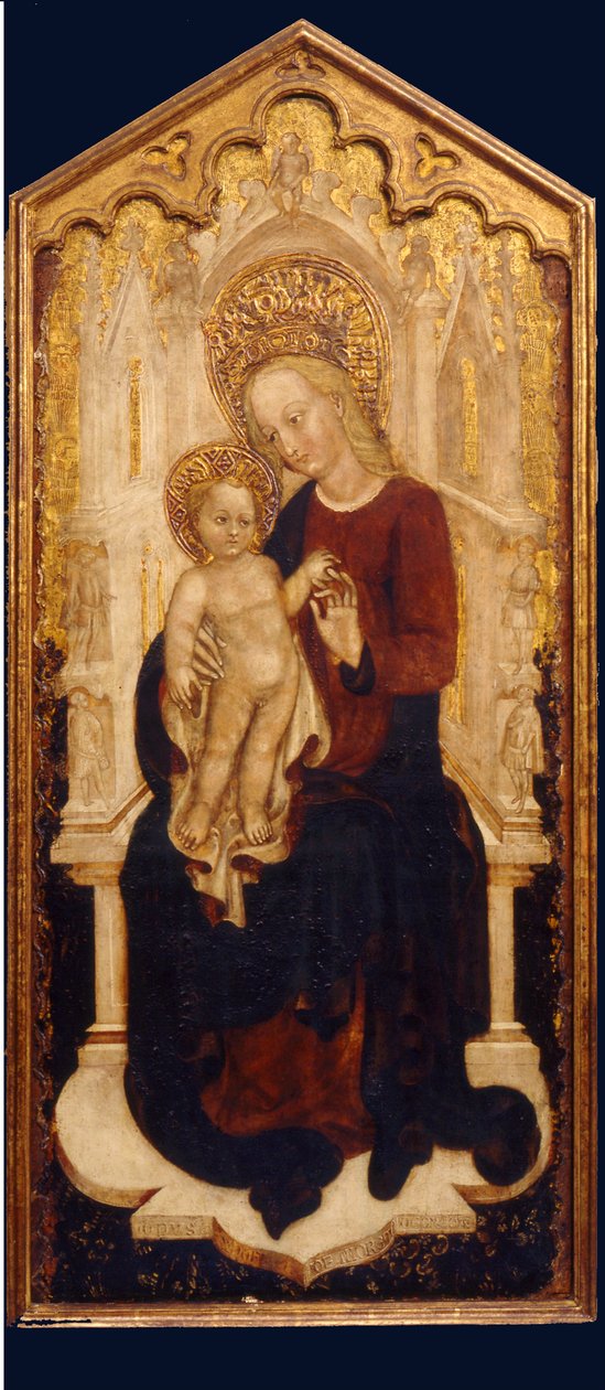 The Virgin and Child Enthroned by Cristoforo Moretti