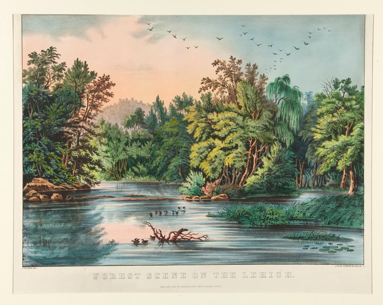 Forest Scene on the Lehigh by Currier and Ives