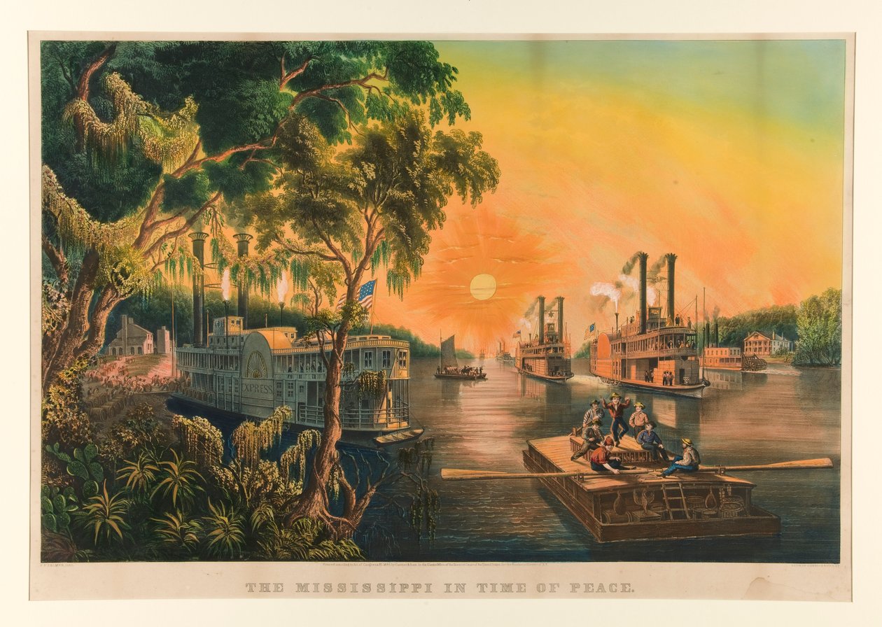 The Mississippi in Time of Peace by Currier and Ives
