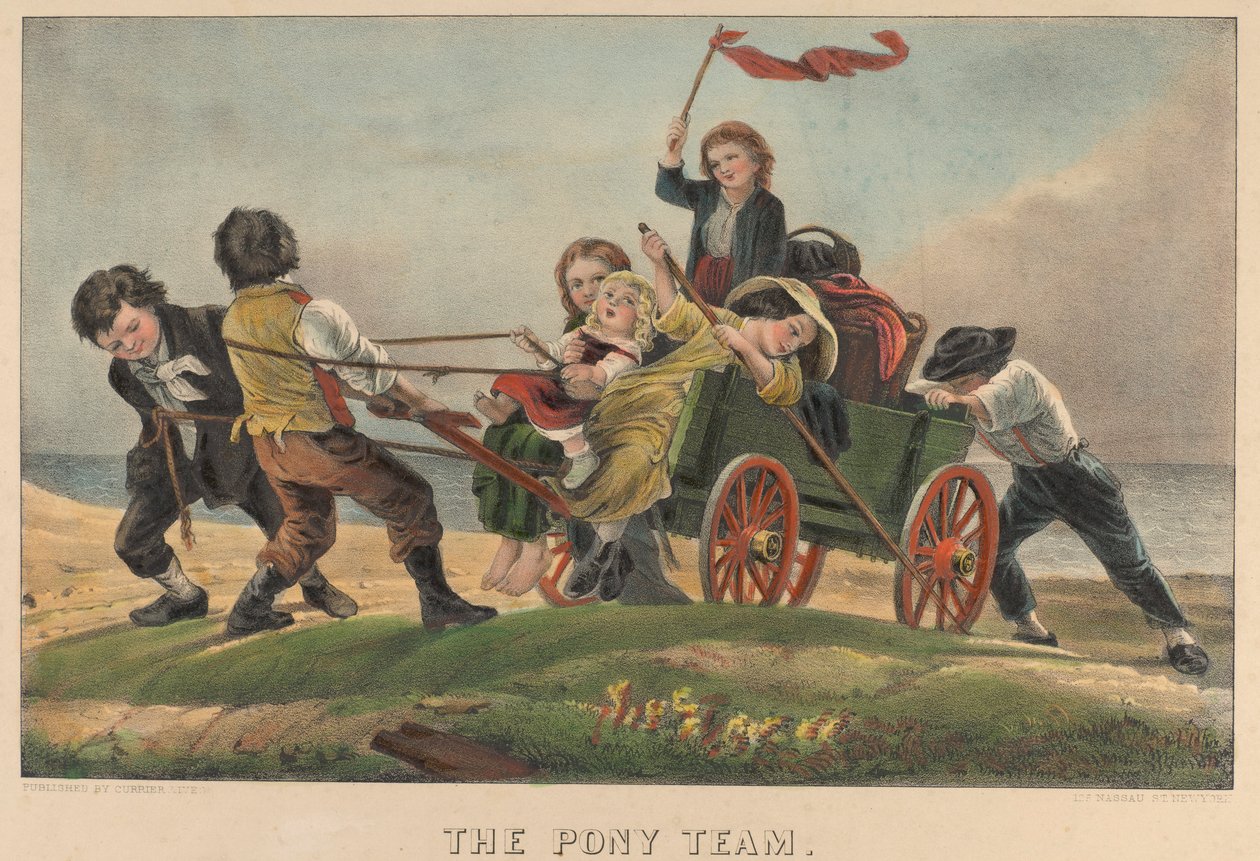 The Pony Team by Currier and Ives