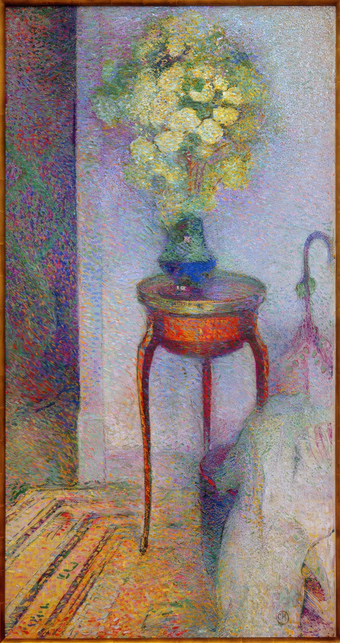 Interior with Flowers on an Empire Table by Curt Herrmann