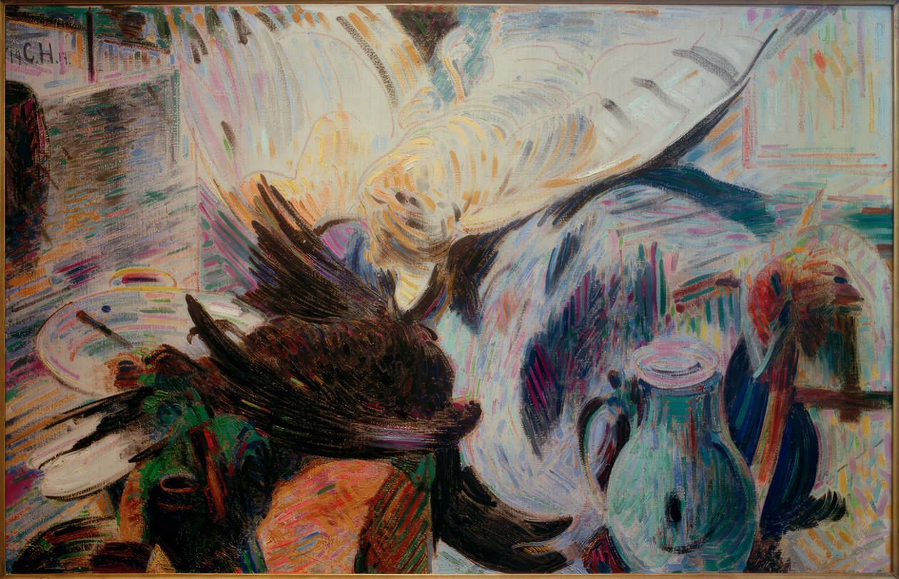 Large Still Life with Dead Exotic Birds by Curt Herrmann