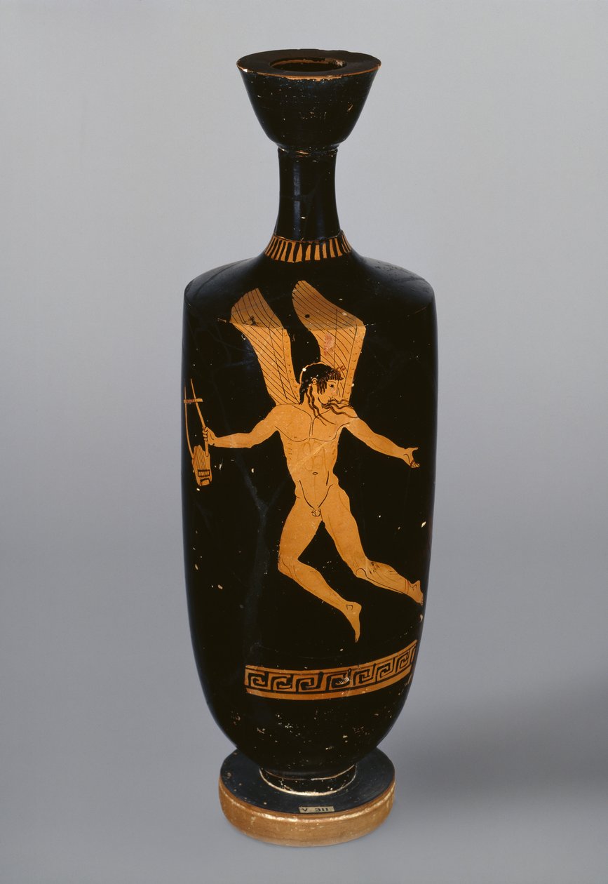 Attic Red-Figure Lekythos Showing Eros, c.480 BC by Cypriot
