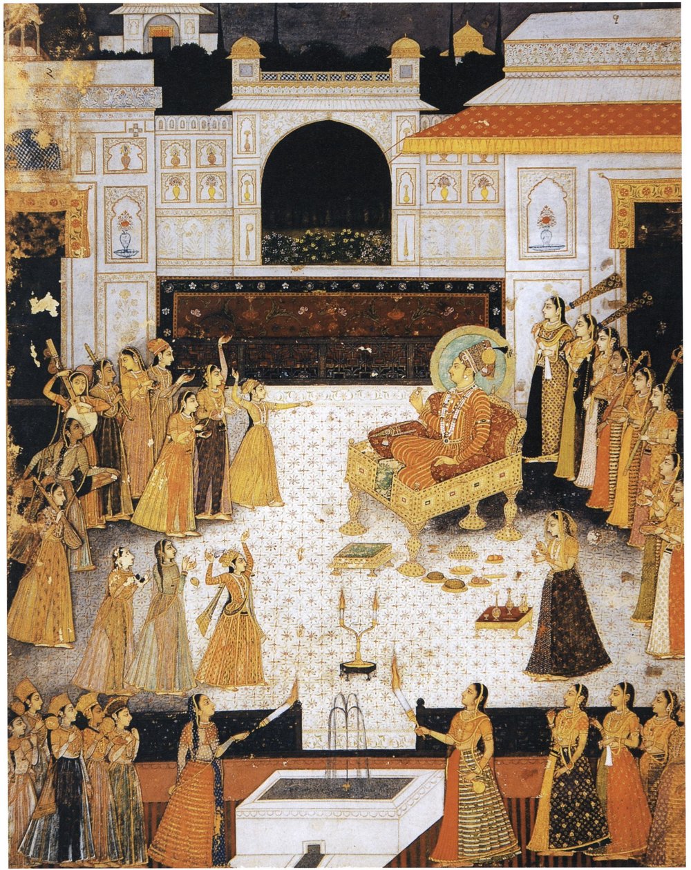 Maharaja Abhai Singh Watching a Dance Performance by Dalchand