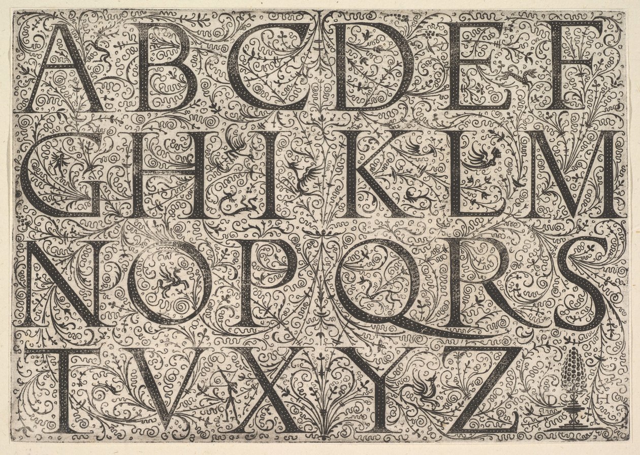 Roman Majuscule Alphabet by Daniel Hopfer