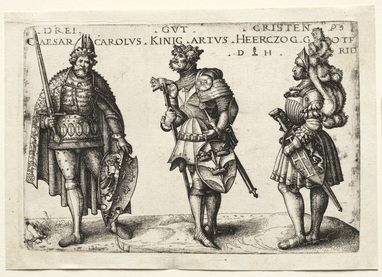Three Worthy Christians, after 1516 by Daniel Hopfer