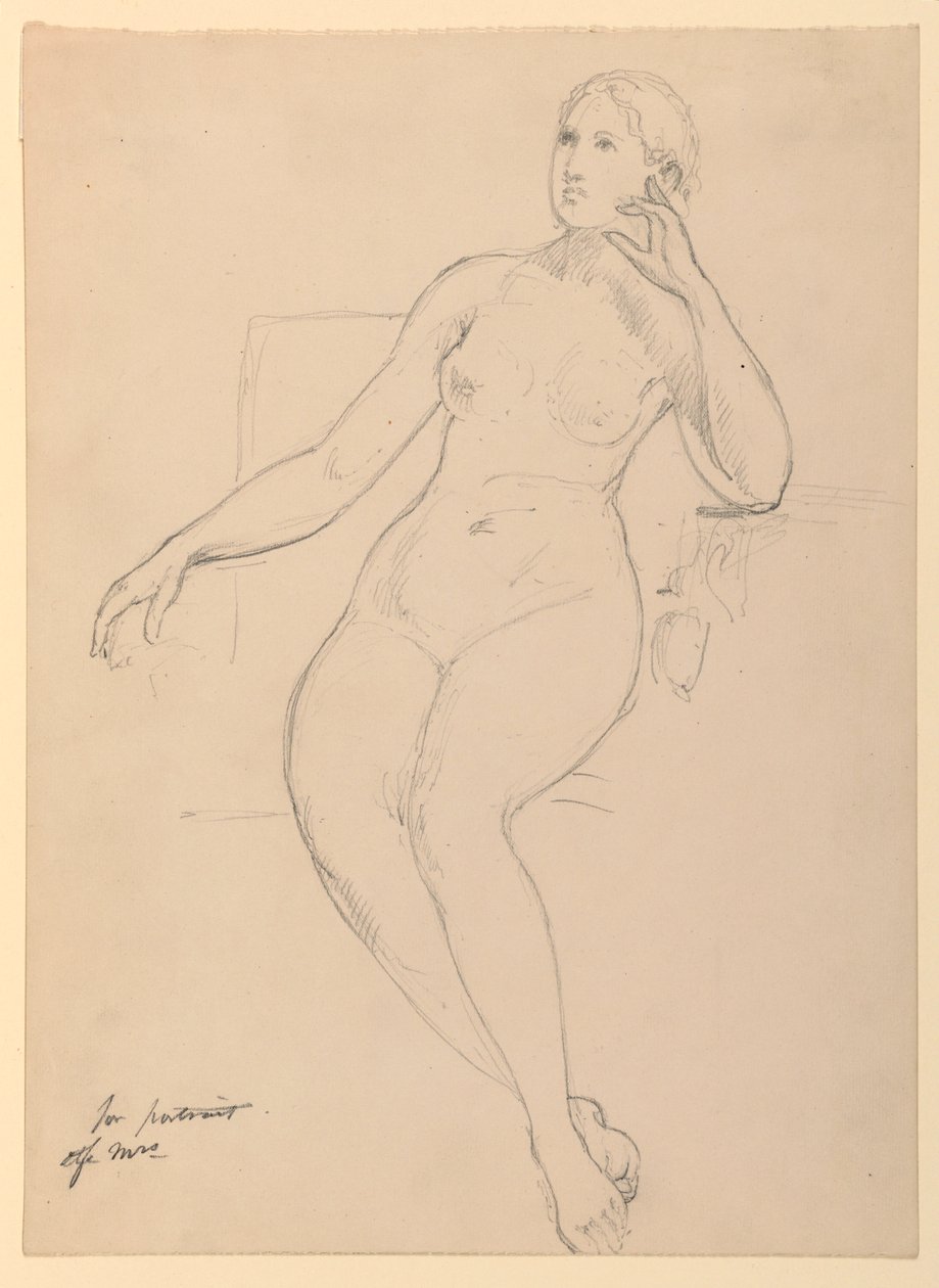 Female Nude Seated, 1870–80 by Daniel Huntington