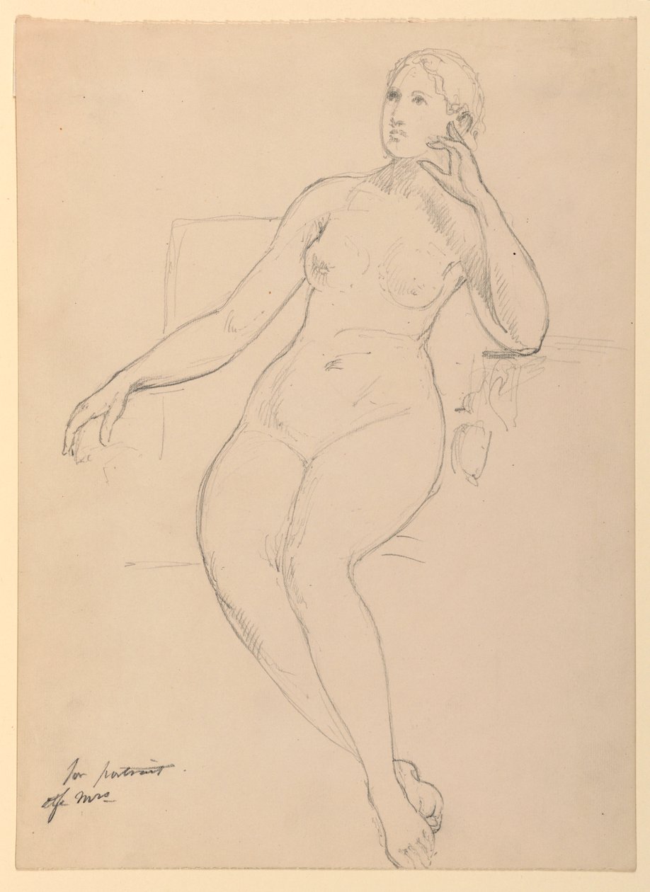 Seated Female Nude by Daniel Huntington