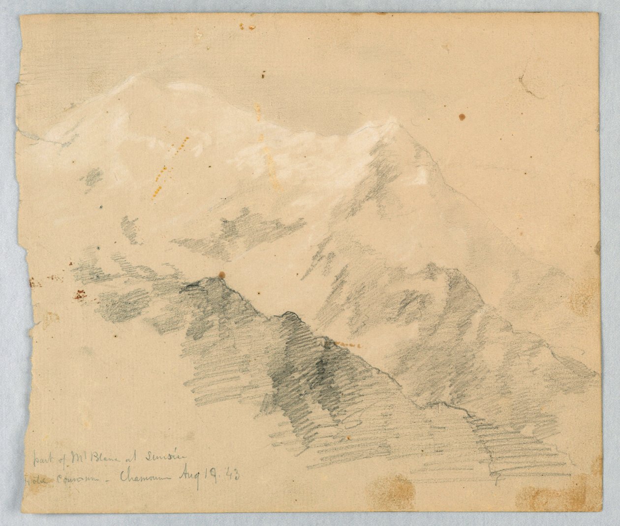 Sketch of Mt. Blanc at Sunrise by Daniel Huntington