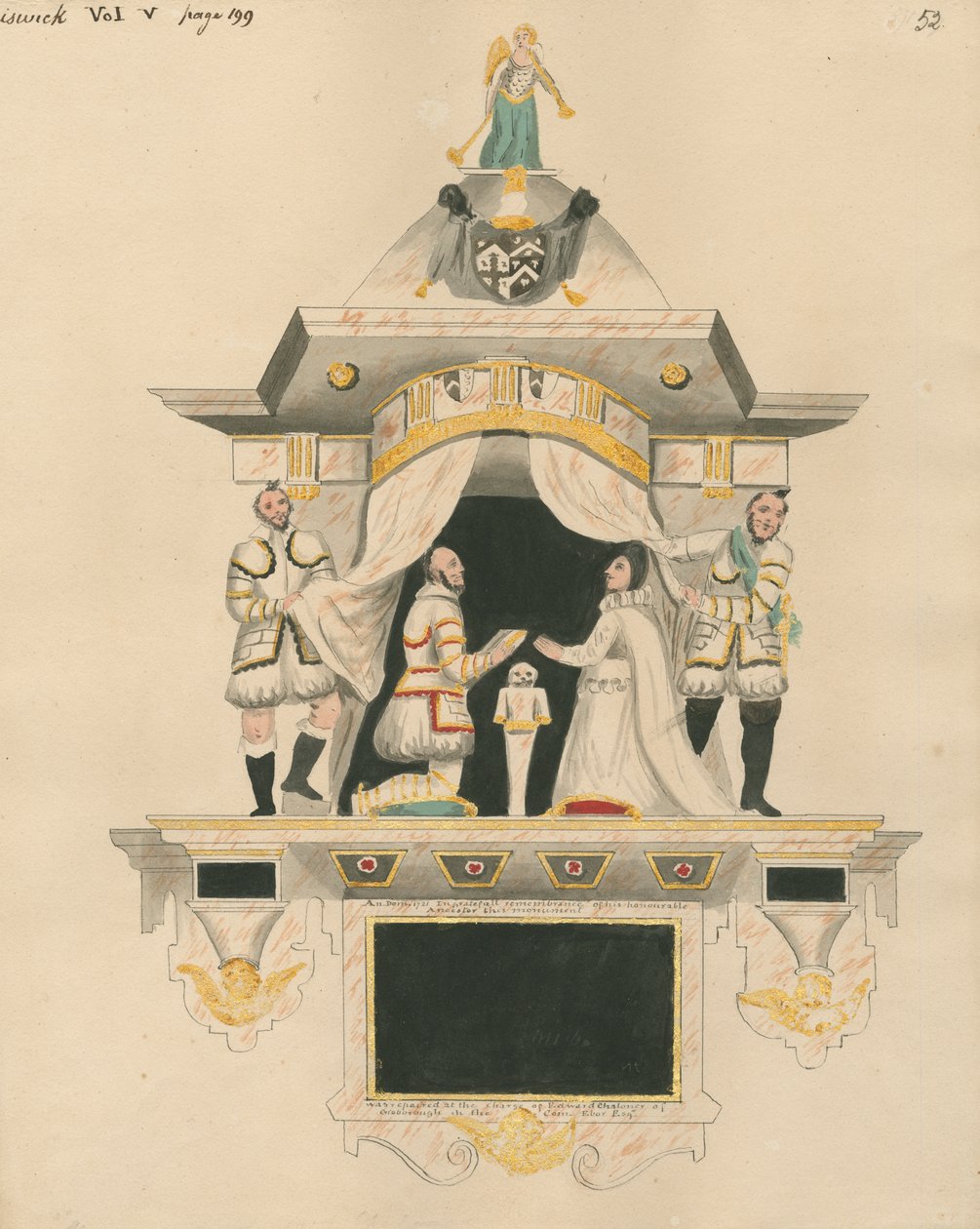 Memorial to Sir Thomas Chaloner by Daniel Lysons
