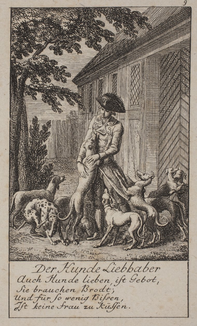 The Dog Lover by Daniel Nikolaus Chodowiecki