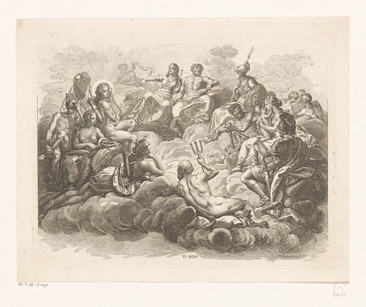 Gathering of the Gods on Olympus by Daniel Nikolaus Chodowiecki