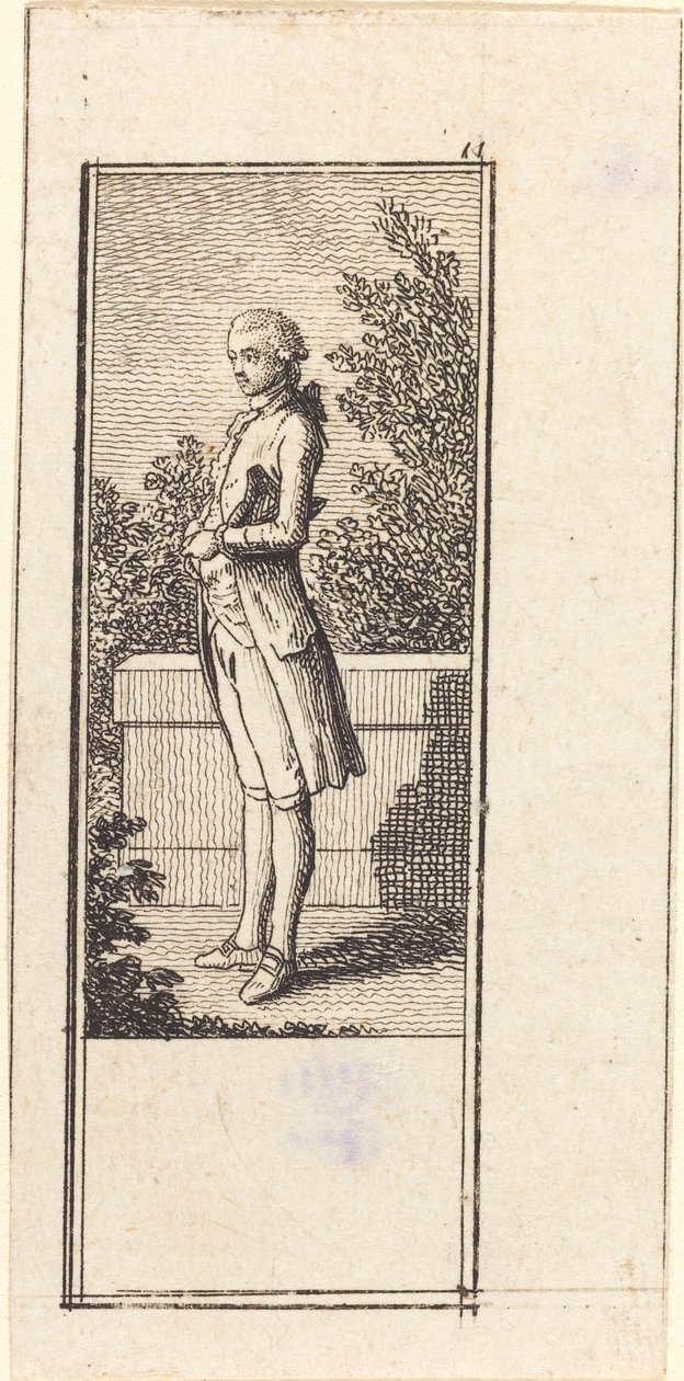 Young Man with Hat under Arm by Daniel Nikolaus Chodowiecki