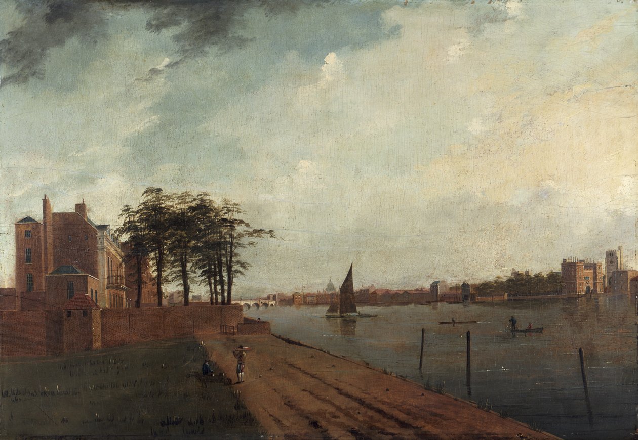 Lambeth Palace from Millbank, 1808 by Daniel Turner