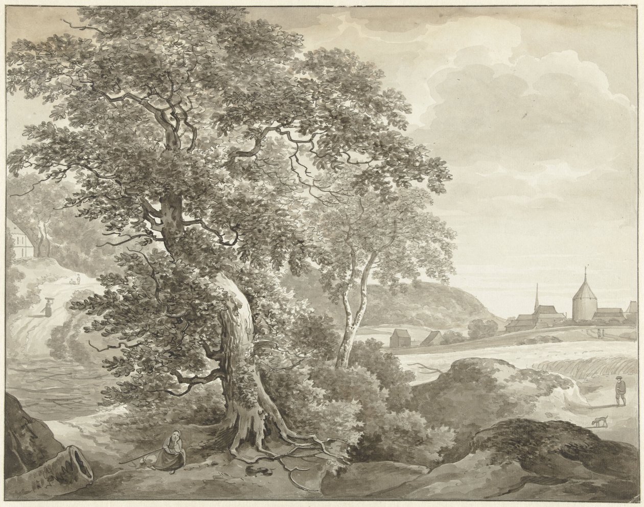 Landscape after Ruisdael by Daniël Dupré