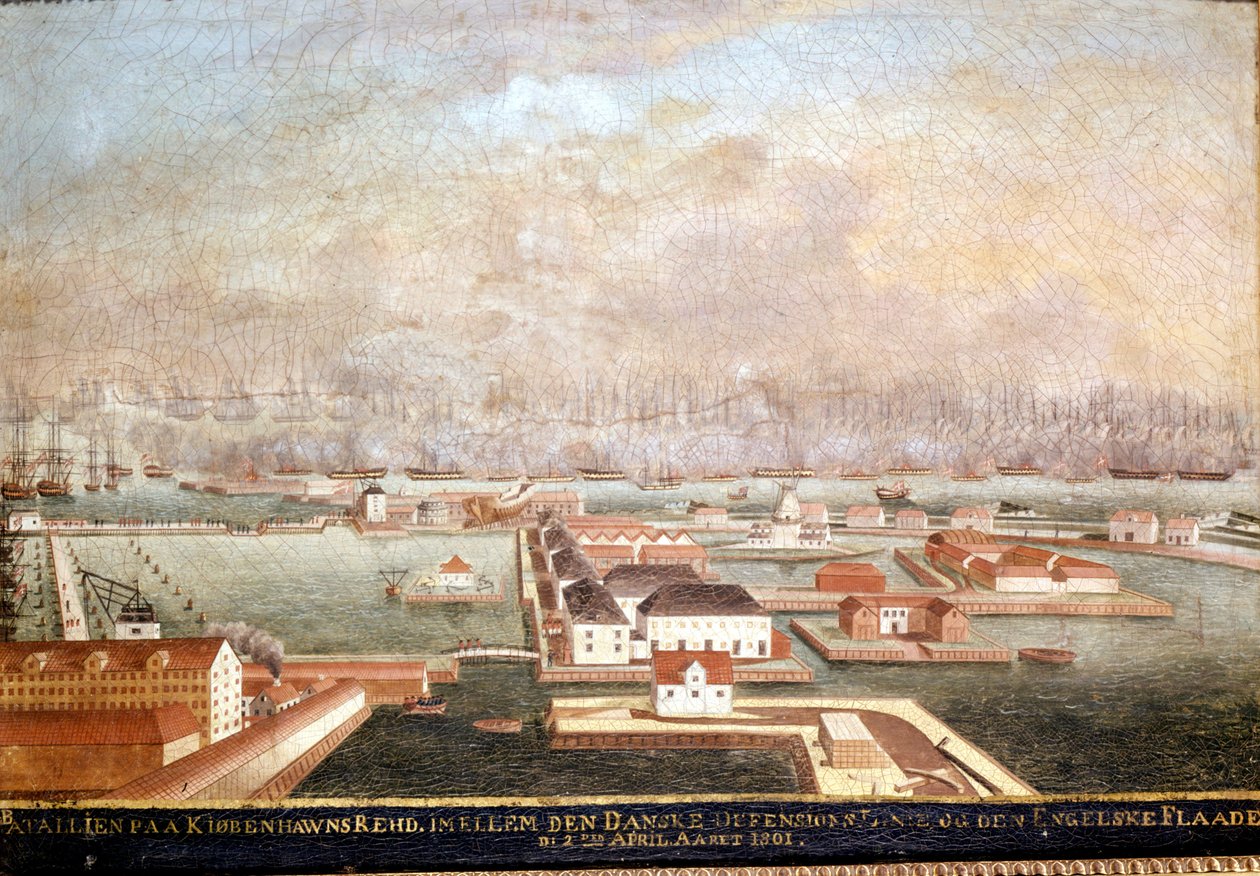 Battle of Copenhagen by Danish School
