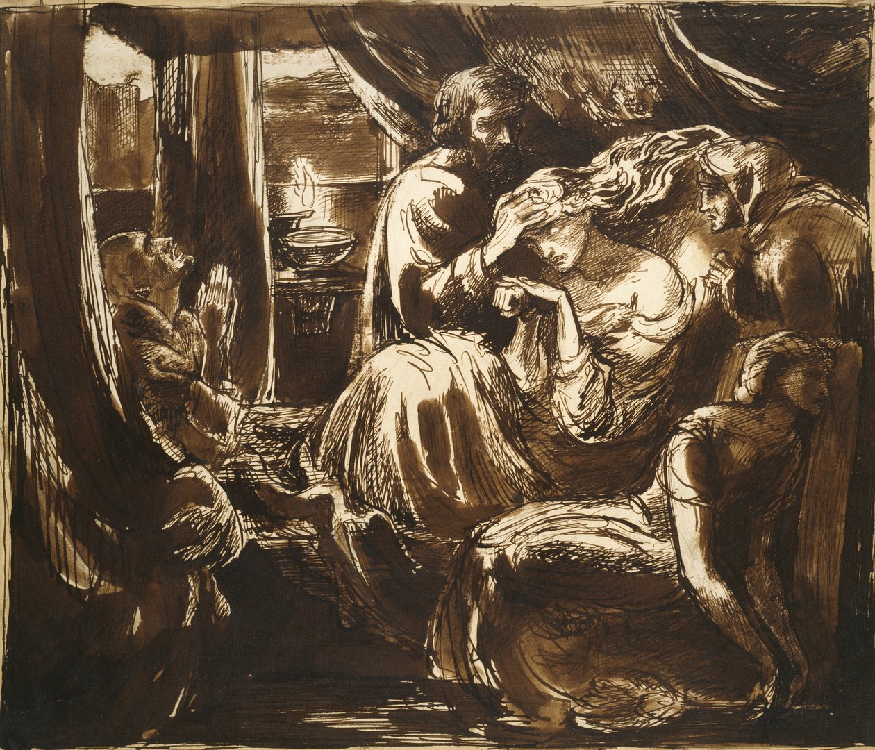 The Death of Lady Macbeth, 19th century by Dante Gabriel Charles Rossetti