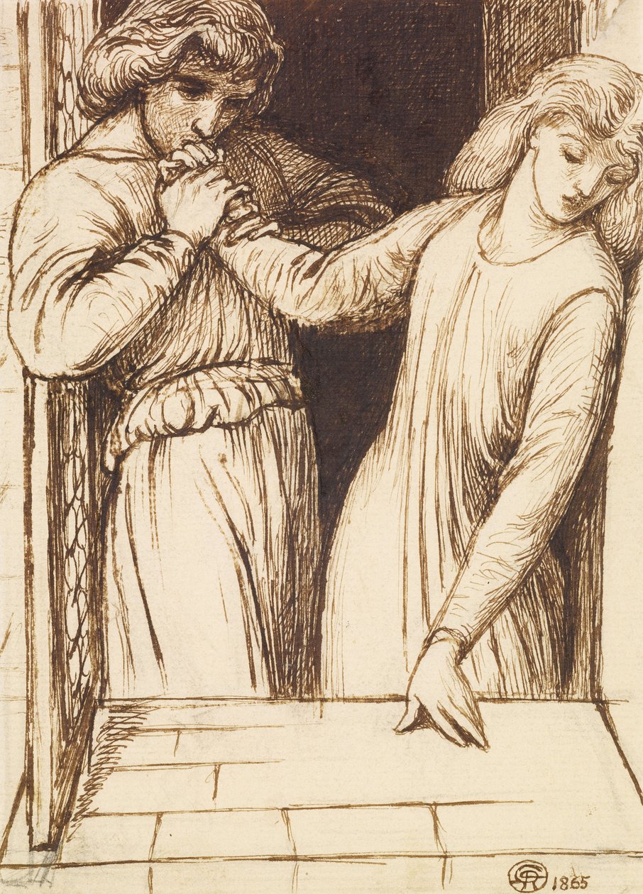 Hamlet and Ophelia by Dante Gabriel Charles Rossetti