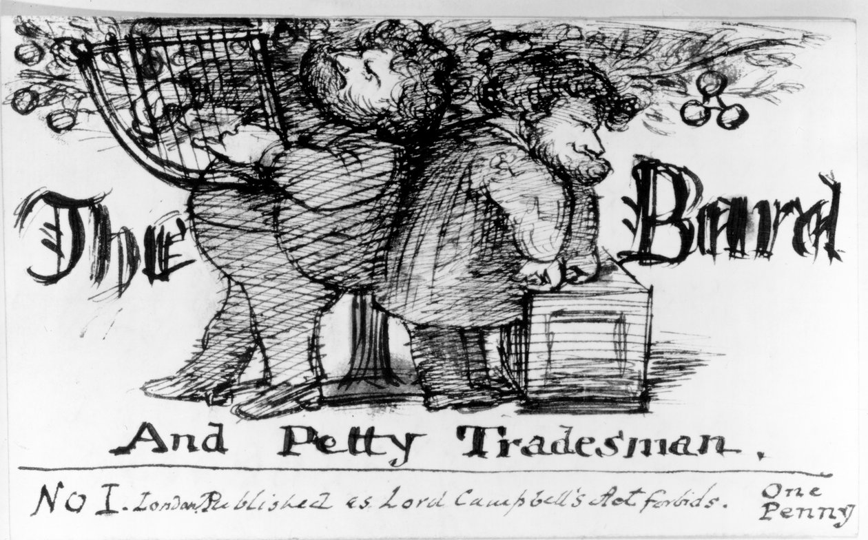 The Bard and Petty Tradesman by Dante Gabriel Charles Rossetti