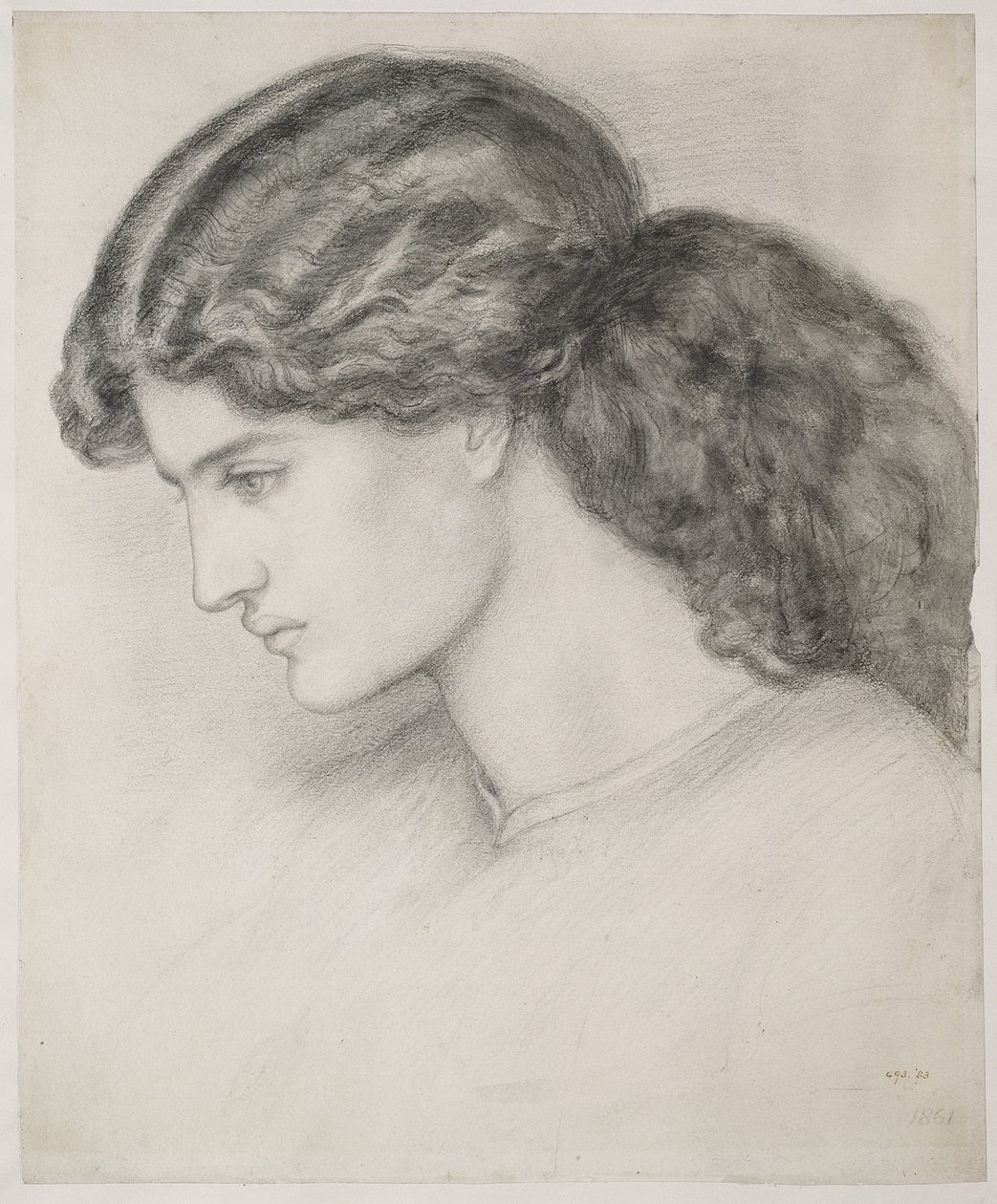 Head of a Woman by Dante Gabriel Charles Rossetti