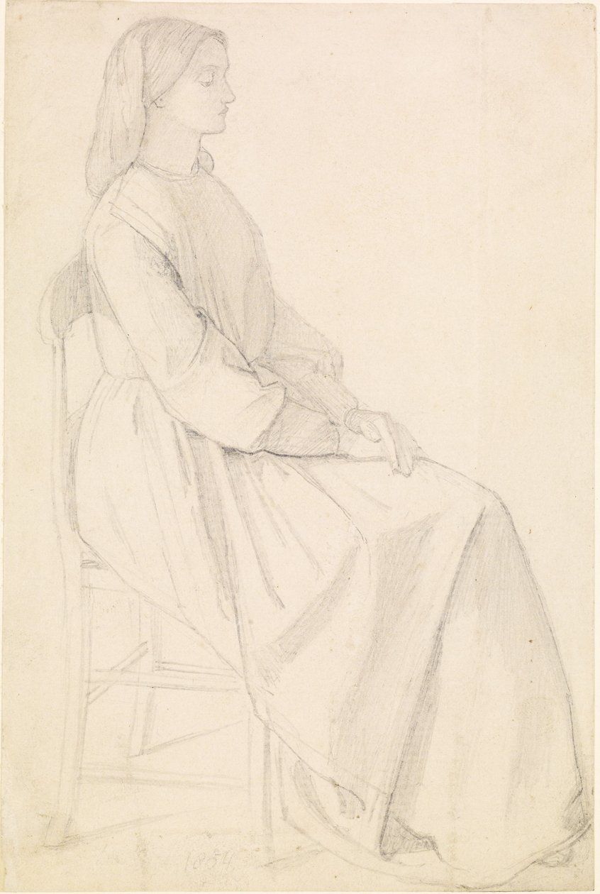 Portrait of Elizabeth Siddal by Dante Gabriel Charles Rossetti