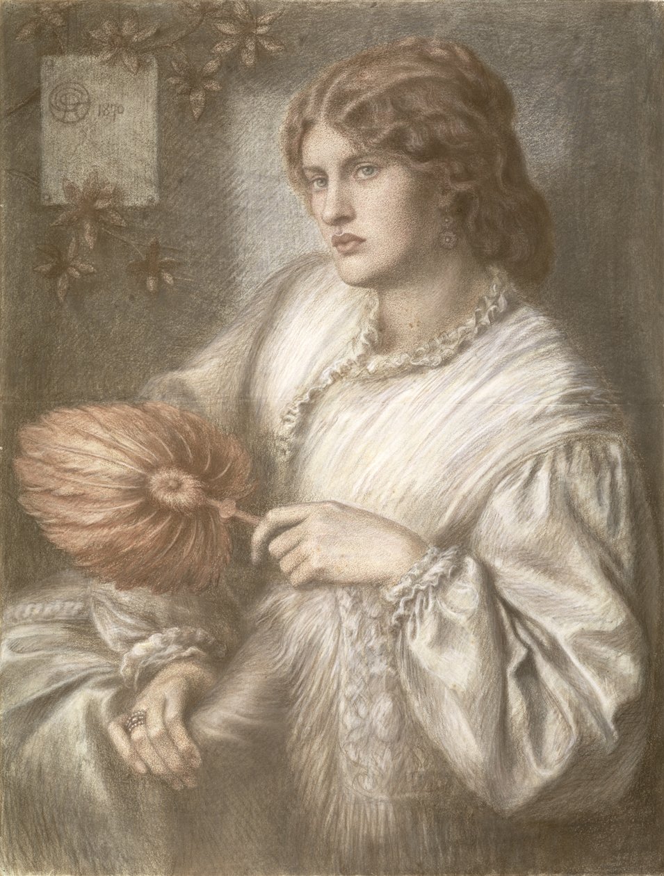 Woman with a Fan, 1870 by Dante Gabriel Charles Rossetti