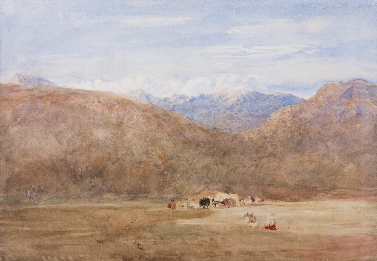 Cader Idris and Mynydd Moel from a Meadow on the Mawwdach near Dolgellan by David Cox