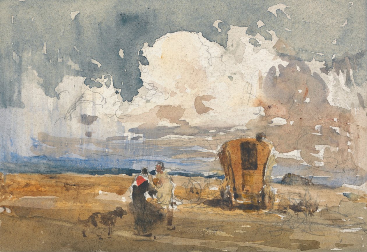 Landscape with Gypsies and Wagon by David Cox