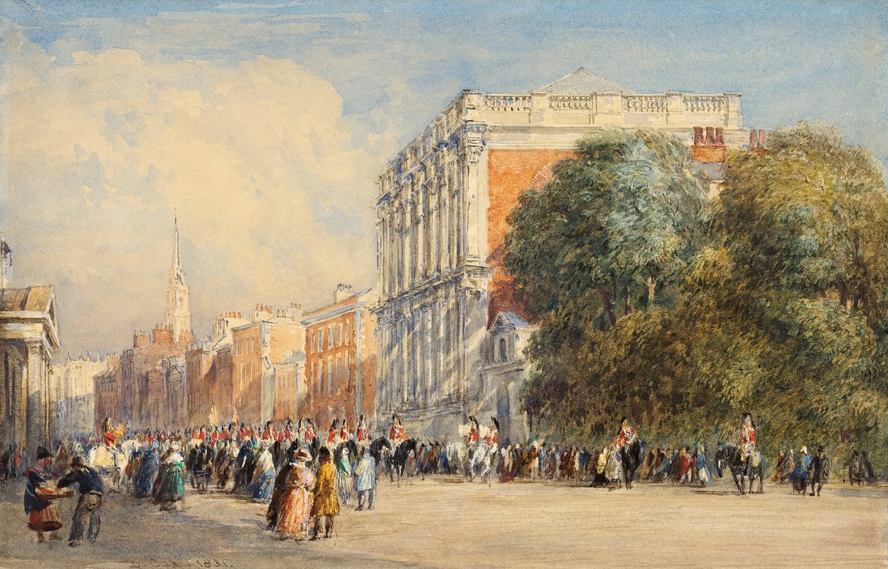Old Whitehall with the Life Guards by David Cox