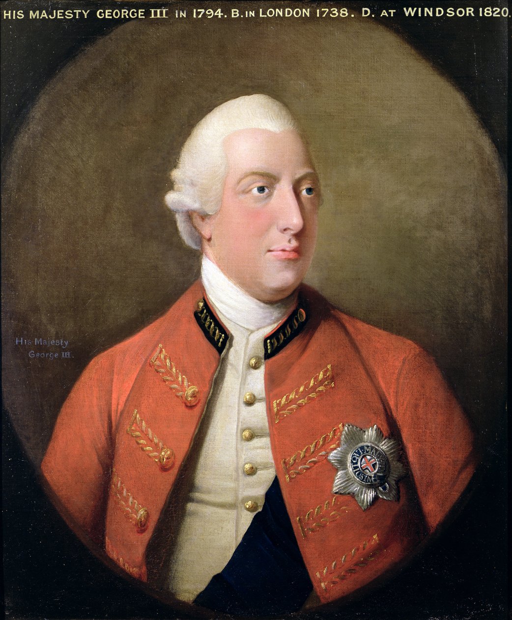 Portrait of George III (1738-1820) 1794 by David Dodd