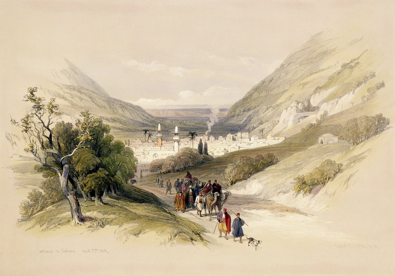 Entrance to Nablous, April 17th 1839, plate 41 from Volume I of 