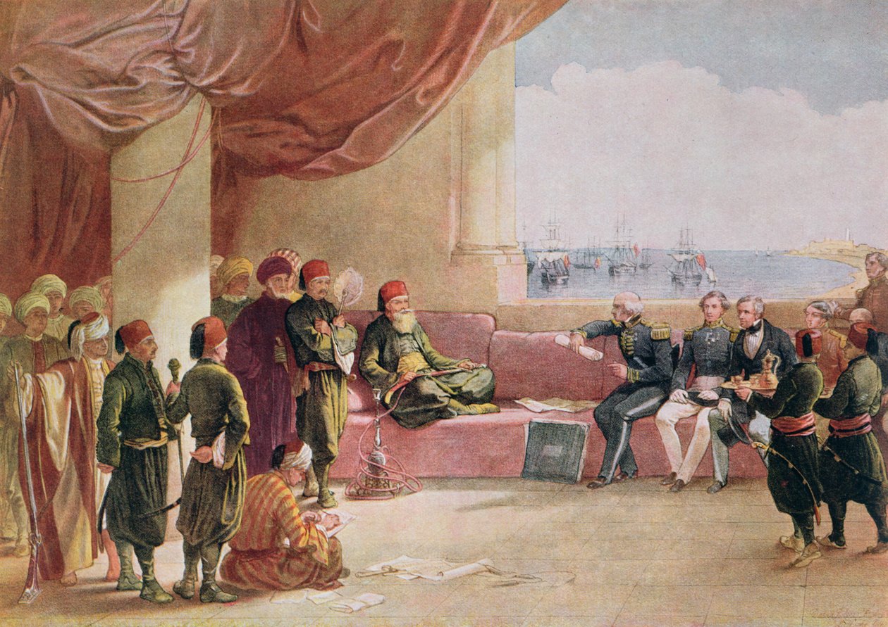 Mohamed Ali Receiving Envoys from Great Britain in His Palace at Alexandria on May 12, 1839 by David Roberts